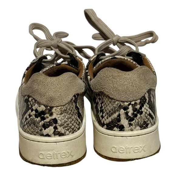 Aetrex Carly Snake Embossed Sneakers Women's Size 6.5 Ortho Arch Support Shoes - Picture 5 of 8